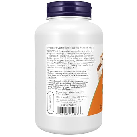 Suplementos, Enzimas Vegetais com Lactase, Protease, Papaína e Bromelina, 240 Cápsulas Veg - NOW Foods