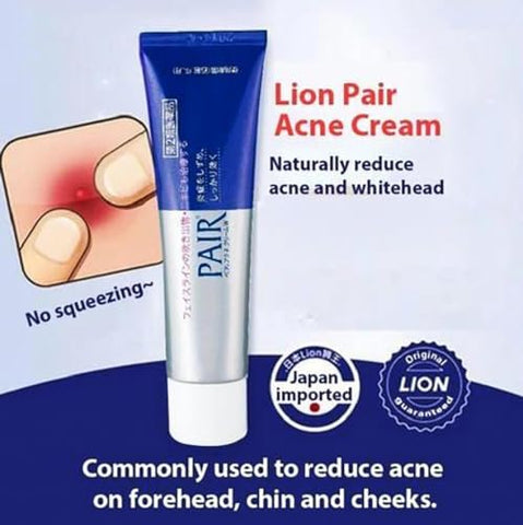 SHIMANY - Creme Lion PAIR para Acne W Reduz Coceira Manchas Vermelhidão Pacote com 2 x 24g (Com Instruções em Inglês)