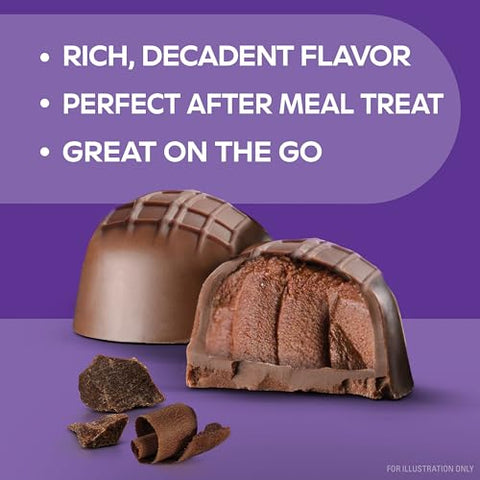 Endulge Trufas de Chocolate ao Leite, Baixo Açúcar, Baixo Carboidrato, Amigável à Dieta Keto, 6 Pacotes (12 Trufas Cada Pacote) - Atkins