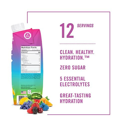 BIOSTEEL - BioSteel Sports Drink: Hidratação saborosa com 5 eletrólitos essenciais, sabor Rainbow Twist, 500 ml, pacote com 12 unidades