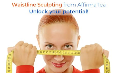 AffirmaTea - Esculpir Cintura: Detox Orgânico de 28 Dias | Chá Verde EGCG de Alta Energia | Reduz inchaço | Aumenta a energia | Sem laxantes | Suporte para controle de peso | Sabor refrescante de hibisco