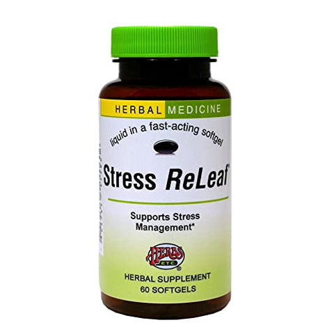 Stress ReLeaf® Softgels 60 Unidades – Alívio do Estresse – Fórmula Natural - Herbs Etc.