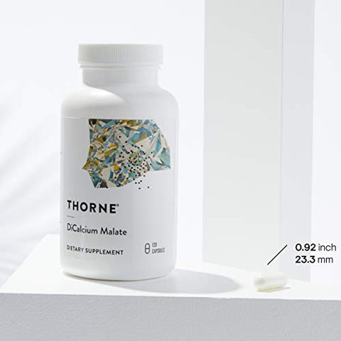 THORNE - Thorne Calcium – Cálcio Quelado para Absorção Aprimorada com DimaCal para Suporte à Densidade Óssea – 120 Cápsulas