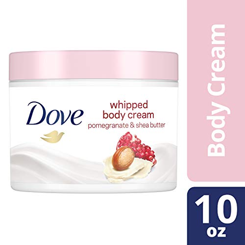 Creme Corporal Dove Whipped Hidratante para Pele Seca Romã e Manteiga de Karité Nutre Profundamente, 300g