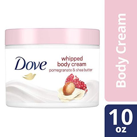 Creme Corporal Dove Whipped Hidratante para Pele Seca Romã e Manteiga de Karité Nutre Profundamente, 300g