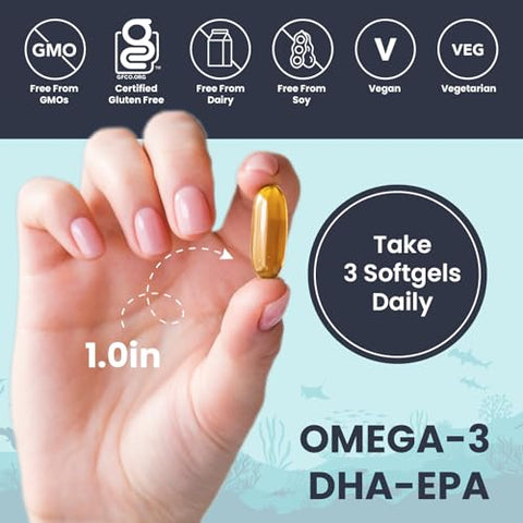 Leaping Lynx - Óleo de Peixe Ômega-3 3000mg – 1200mg EPA | Alta Potência | Marca Omega-3 | 120 Cápsulas