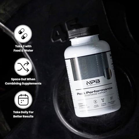 Nature's Pure Blend - Peak Performance – Saúde da Próstata – Desempenho – Massa Muscular/Estamina | Marca Peak Performance