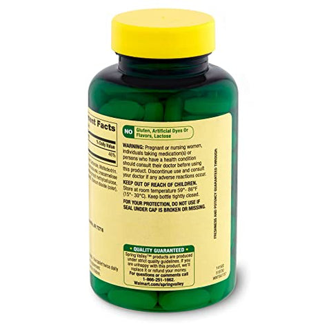 Generic - Spring – Valley Cálcio 600mg Saúde Óssea Natural – 100 Comprimidos Embalagem de 3