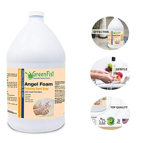 GreenFist - Recarga de Sabonete Líquido Espumante [ Refil de Espuma ] Suave-Lavagem das Mãos com Fragrância de Limão, 128 onças (1 Galão)