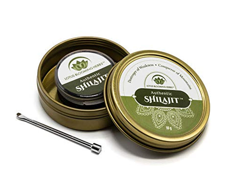 Lotus Blooming Herbs - Autêntico Shilajit – Resina Genuína de SHILAJIT Himalaia 100% Pura com Ácido Fúlvico