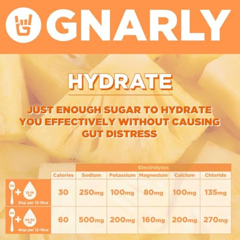Hydrate – Pó de Eletrólitos para Hidratação durante o Exercício, Certificado NSF Sport, Solução de Eletrólitos, Performance - Gnarly Nutrition
