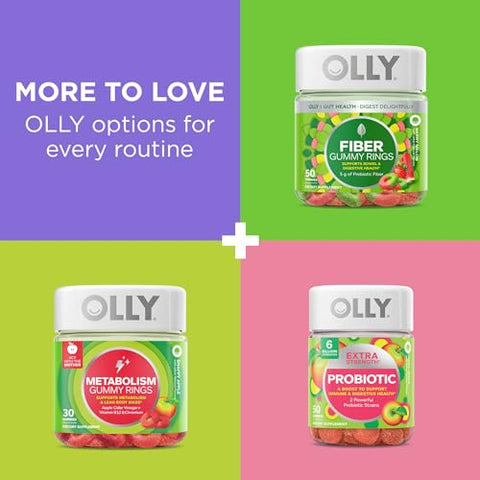 Alívio da Constipação Keep it Moving – Ruibarbo, Ameixas, Amla – Sabor de Ameixa e Frutas Vermelhas – 30ct - OLLY