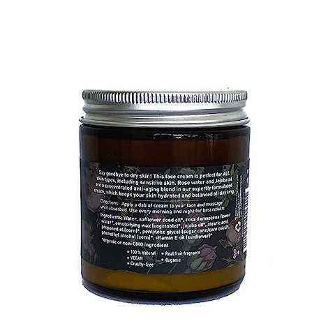 Creme Facial de Água de Rosas Anti-Envelhecimento 100% Natural Farmstead Apothecary 120ml