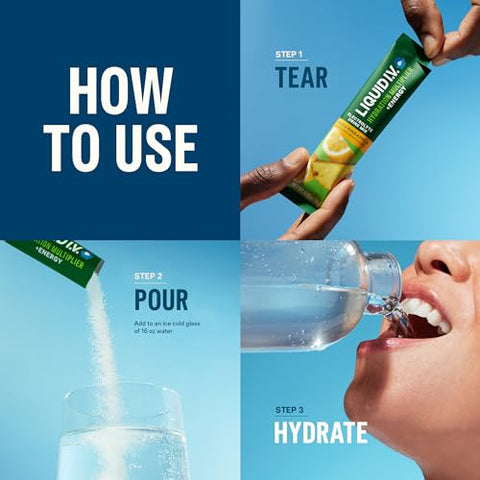 Hydration Multiplier® Energy – Yuzu Pineapple – Pó Hidratante em Sachês | Mistura em Pó de Bebida com Eletrólitos | Prático e Individual | Não-OGM | 1 Pacote (14g) - Liquid I.V.