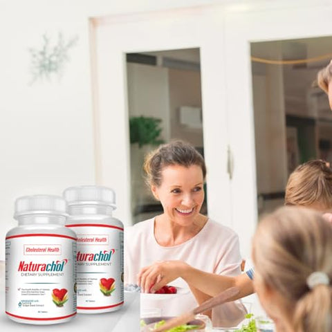 Naturachol - Fórmula Avançada de Suporte ao Colesterol | 90 Comprimidos Veganos | Extrato de Arroz Vermelho, Azeite de Oliva, Aveia, CoQ10, Extrato de Semente de Uva | Marca: Advanced Cholesterol Support Formula