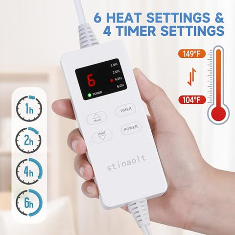 stinaolt - Aquecedor para as Costas, Almofada Térmica para Cólicas Menstruais com 6 Configurações de Calor