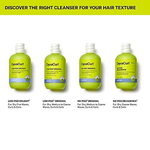 Deva Curl Low-Poo Original – Limpeza Suave para Hidratação Intensa | Define Cachos | Todos os Tipos de Cachos | 250ml