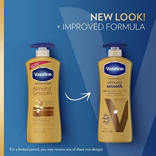 Loção Corporal Vaseline Intensive Care para Pele Seca – Hidratação Profunda com Lipídios Ultra-Hidratantes e Óleo de Amêndoas – 200ml