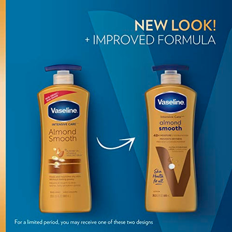Loção Corporal Vaseline Intensive Care para Pele Seca – Hidratação Profunda com Lipídios Ultra-Hidratantes e Óleo de Amêndoas – 200ml