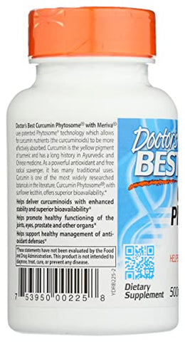 Doctor's BEST - Doctor’s Best Curcumin Phytosome Meriva – 60 Cápsulas Veganas (1 Pacote)