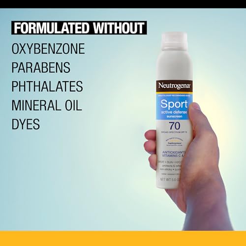 Protetor Solar Neutrogena Sport Active Defense FPS 70 Spray, Resistente ao Suor – 150ml
