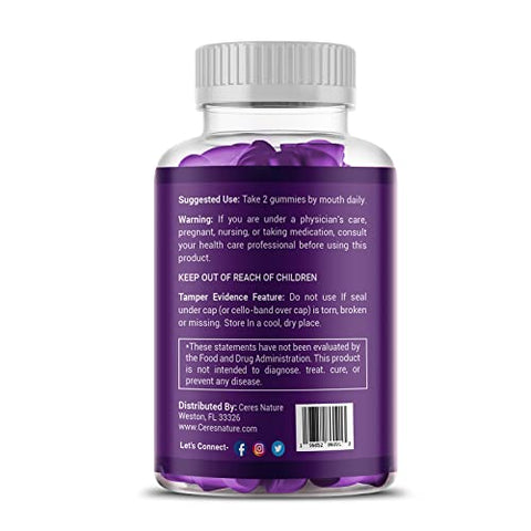 Ceres Nature - Extrato de Açafrão Premium 88,5mg em Goma – Controle de Apetite, Suporte para os Olhos, Aumento de Energia