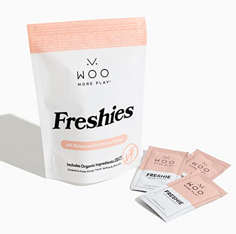 Freshies: Lenços Umedecidos Íntimos Femininos Naturais com Água de Coco e Aloe Vera, Promove Saúde Feminina - Woo More Play