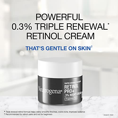 Pro Retinol Hidratante Noturno Anti-Rugas, Reparação Rápida de Rugas, Rosto Anti-Envelhecimento - Neutrogena