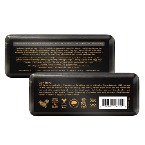 SheaMoisture - Shea Moisture Sabonete Negro Africano com Manteiga de Karité 240 ml (Pack com 6)