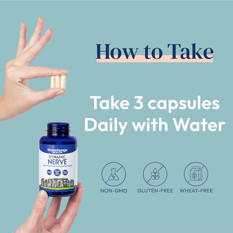 Suplemento Dinâmico para Nervos: Suporta a Função Nervosa em Dedos, Dedos dos Pés, Mãos e Pés com Ácido Alfa Lipóico ALA, Benfotiamina, PEA, Complexo B Robusto, Boswellia - Stonehenge Health