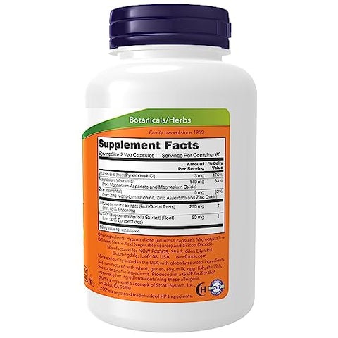 Supplements TestoJack™ 100 com LJ100® – Extrato Padronizado Potente de Tongkat Ali, Tribulus e ZMA® – 120 Cápsulas Vegetais - NOW Foods