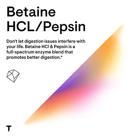 Betaine HCL: Suplemento Digestivo de Betaina HCL – 60 Cápsulas - THORNE