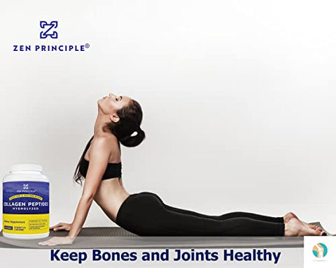 Colágeno Hidrolisado em Pó 5 lb. Proteína Anti-Envelhecimento Personalizada para Cabelos, Pele e Articulações Saudáveis - Zen Principle