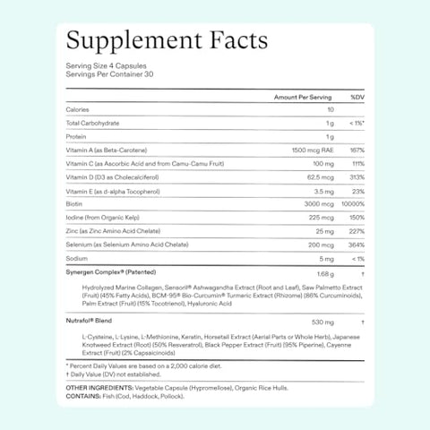 Women 18-44 Anos – Cabelo Mais Forte e Espesso – 1 Mês – Crescimento Capilar Feminino – Nutrafol - Nutrafol