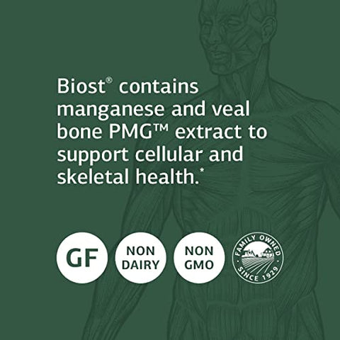 Standard Process Inc. - Standard Process Biost – Suplemento para Saúde dos Dentes e Ossos com Citrato de Magnésio de Alimentos Integrais, Lactato de Cálcio, Manganês e Mais – 180 Comprimidos