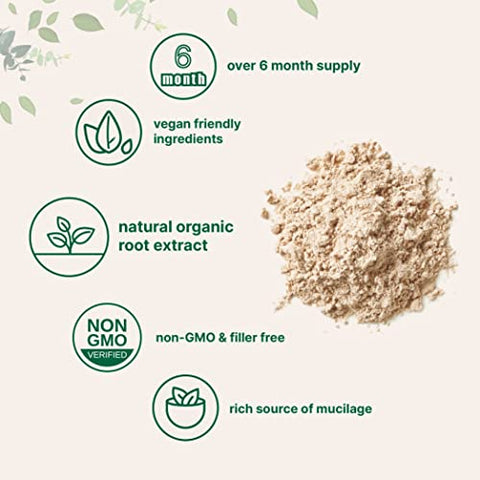 Pó de Raiz de Marshmallow Orgânico Micro Ingredients, 8 Ounce (227g), Livre de Preenchedores e Tradicionalmente Utilizado, Suporta a Saúde Digestiva e Gastrointestinal, Não Irradiado e Sem GMOs, Vegano