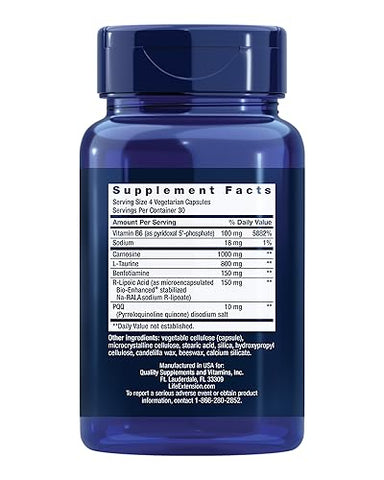 Mitochondrial Energy Optimizer com PQQ – Para o Coração | Suplemento Energético para Melhorar a Saúde Cardíaca - Life Extension