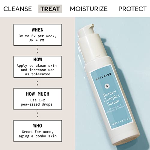 Retinol Complex Serum: Microencapsulated Retinols + Bakuchiol, Refinando a Pele – 30ml - Naturium