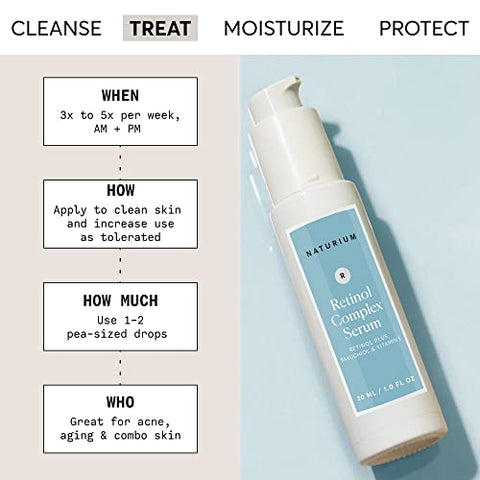 Retinol Complex Serum: Microencapsulated Retinols + Bakuchiol, Refinando a Pele – 30ml - Naturium