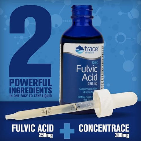 Research IOFA01 – Ácido Fúlvico Iônico Líquido com Concentrace, 0.3 lb – Marca Trace Minerals Research - Trace Minerals
