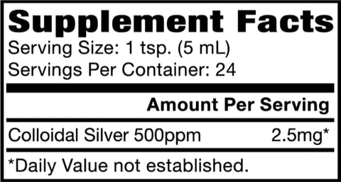 Suplemento Mineral Dietético Natural Path Silver Wings, Prata Coloidal, 500 PPM, 120 ml