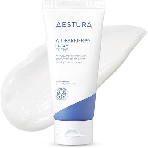 Creme AESTURA ATOBARRIER365 com Ceramida, Hidratante Coreano para Reparar a Barreira | Hidratação Duradoura de 120 horas, Ceramidas em Cápsulas para Pele Seca | 50g