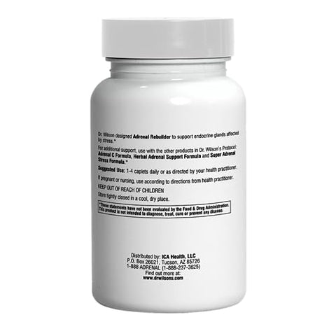 Doctor Wilson's Original Formulations - Dr. Wilson’s Adrenal Rebuilder 90 caplets multiglandular com Cortex Adrenal para Suporte das Adrenais e Eixo HPA