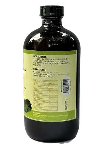 Bitters de Graviola, Remédio Natural para Limpeza do Cólon, 16 oz (473 ml) - Mandingo