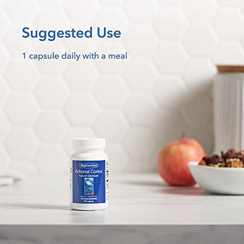 Suporte para Córtex Adrenal, Função Imunológica, Extrato Adrenal 100mg, Bovino – 100 Cápsulas - Allergy Research Group