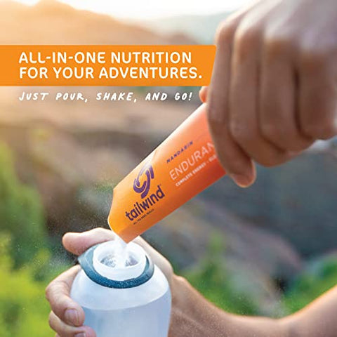 Endurance Fuel: Pó para Bebida Esportiva de Serviço Individual com Eletrólitos, Sem OGM, Livre de Soja, Laticínios e Glúten, Vegano, Sabor Tangerina, Pacote com 12 - Tailwind Nutrition