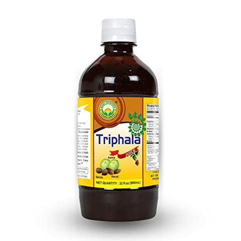 Suco Orgânico de Amla Bibhitaki | BASIC AYURVEDA Triphala Juice | 960ml (32.46 fl oz) | Fruta em Suco | G