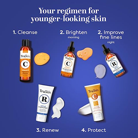 TruSkin Naturals - TruSkin Serum Retinol para o Rosto – Anti-Envelhecimento Suave com Retinol, Ácido Hialurônico e Vitamina E para uma Sensação Mais Jovem – Cuidados com a Pele para Melhorar Linhas Finas, Rugas