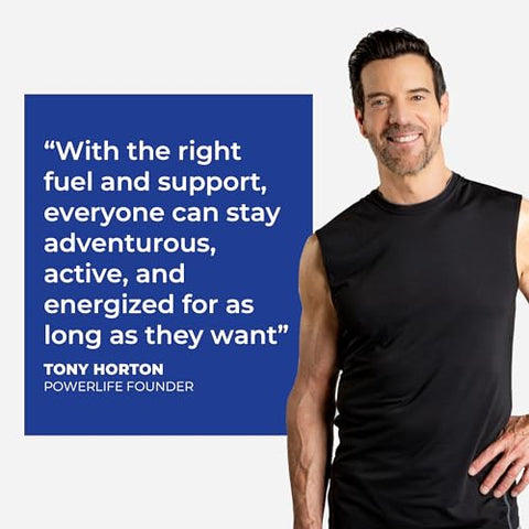 Tony Horton Proteína Whey de Alta Performance com 3000 MG de HMB, Sem Adição de Açúcar, Não-OGM, Livre de Hormônios e Antibióticos, 15 Porções (Baunilha – Nova Fórmula) - POWERLIFE