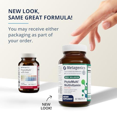 PhytoMulti Multivitamínico com Ferro – Multivitamínicos Diários com Fitonutrientes – Multivitamínico para Homens - Metagenics